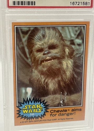 1977 Star Wars Card #290 PSA GRADED NM-MT 8 Chewie Aims For Danger Chewbacca - Picture 5 of 8