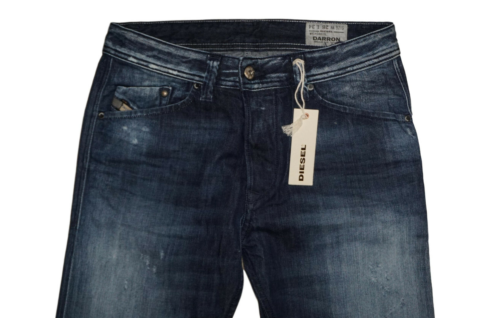 DIESEL DARRON 0810L TAPERED JEANS W28 L34 100% AUTHENTIC