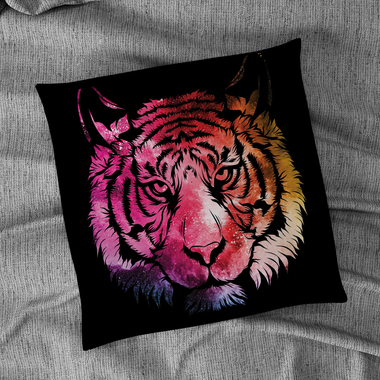 Kissenhülle 40x40 cm Kissenbezug Kissen Dekokissen Fotokissen Tiger Animal Print