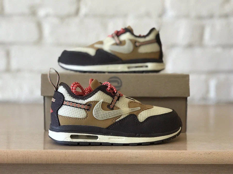 Nike Air Max 1 Travis Scott Cactus Jack Baroque Brown TD Size 9C DN4170-200 NEW - Image 2 of 4