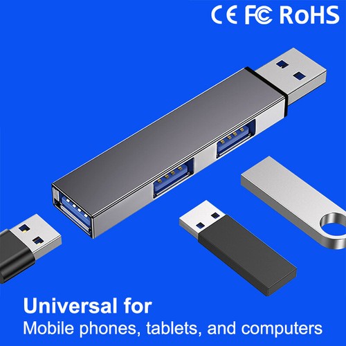 USB 3.0 3 Port USB Hub 2.0 Use Power Adapter Multiple Expander USB 3.0 Hub - Photo 7/20