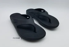 Oofos Oolala Men's Size 10 Recovery Flip Flop Thong Sandals Black *See desc