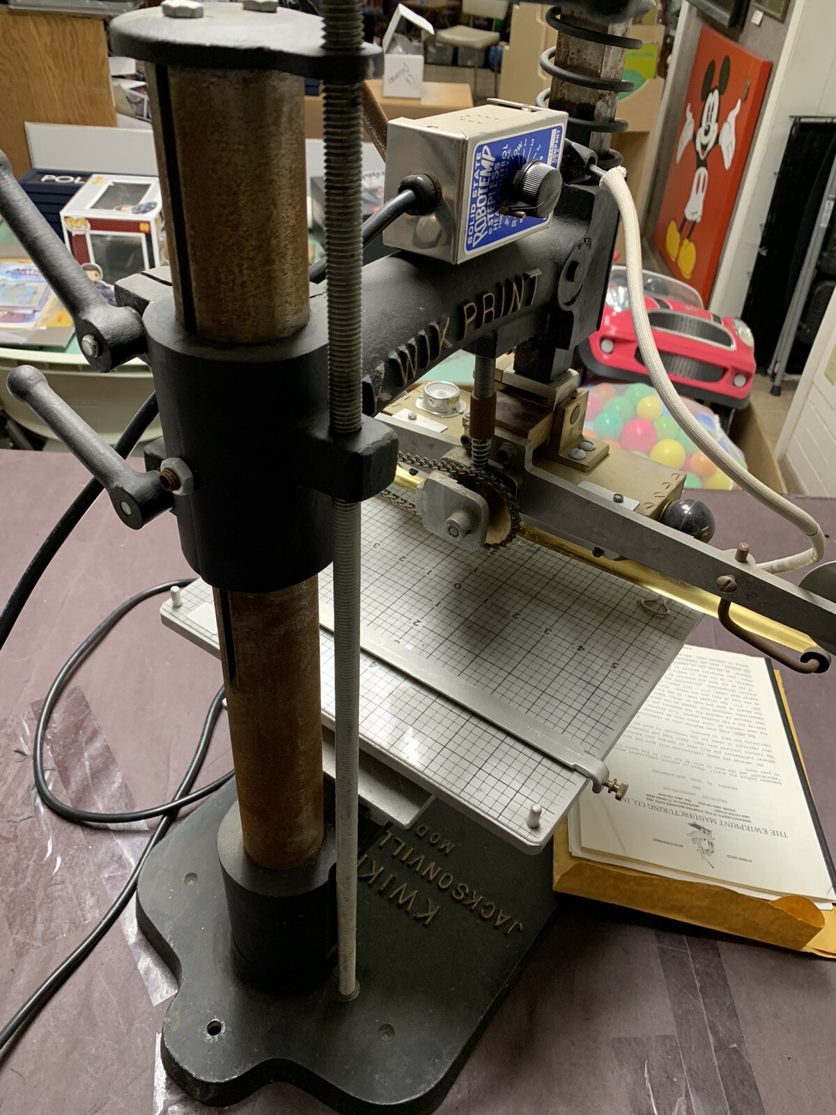 Kwikprint Hot Stamping Machine Model 86 Working Plus Manual And