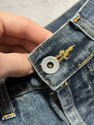 Dolce Gabbana Vintage Baggy Wide Jeans Denim Pants Size 31 Men Blue - Picture 10 of 14