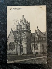 Mannington West Virginia WV  - First Methodist Church c1908 3.5 x5 Postcard