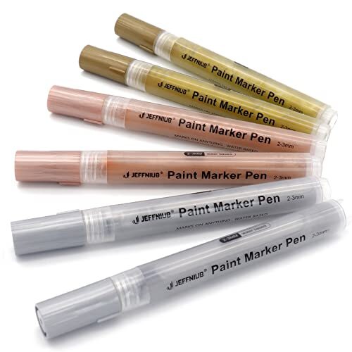 Gold Paint Pens with SilverRose Gold Acrylic paint Pens for Rock Painting Woo...
