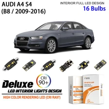 LED Interior Light Kit for AUDI A4 S4 B8 Sedan 2008-2015 White LED Light Bulbs