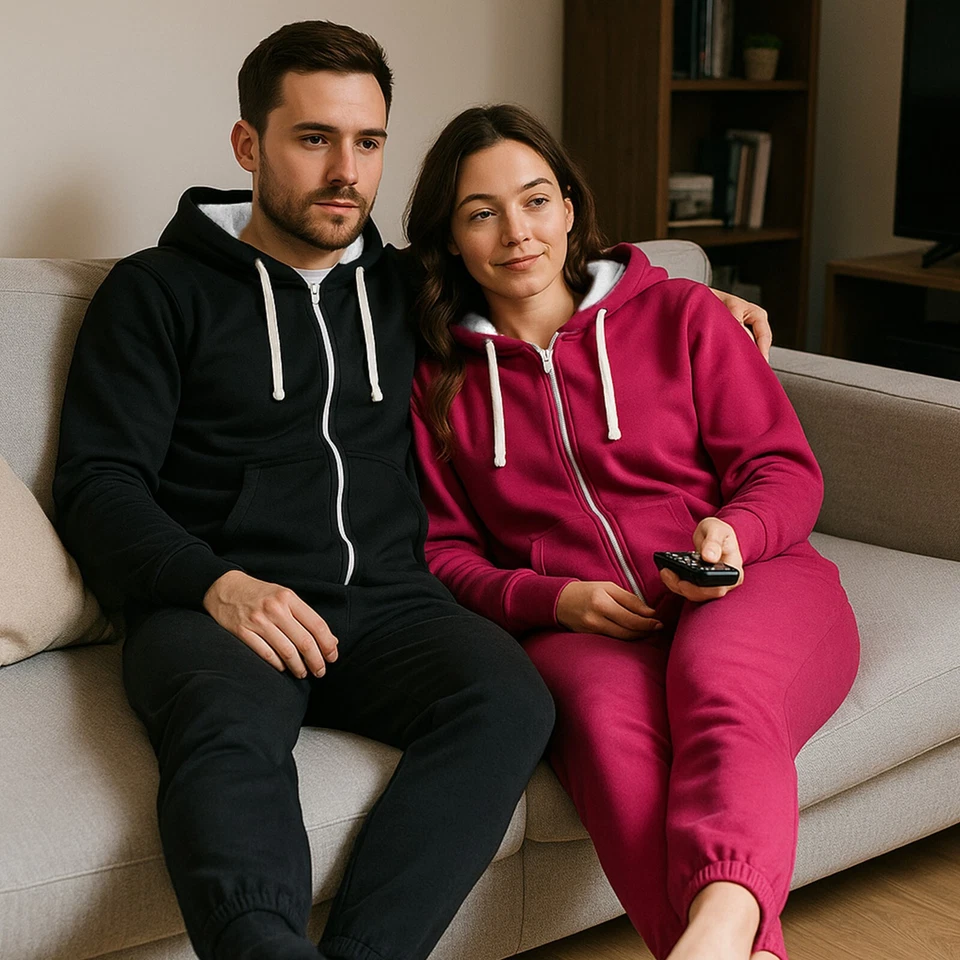 Damen Herren Loungewear All in One Overall Unisex Erwachsene Uni 1Onesie Overall - Bild 3 von 4