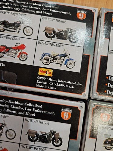 2000 Maisto Harley-Davidson 1:18 Scale Lot of 6 Motorcycles Series 9 Set - Picture 12 of 14