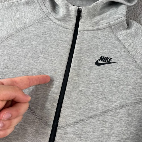 Nike Tech Fleece Track Jacket Kids XL Gray Heather Hooded Full Zip *Stains* - Picture 9 of 16