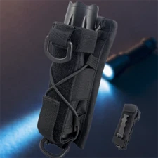Tactical Molle Open Top Flashlight Tools Holder for Vertical&Horizontal Carrying