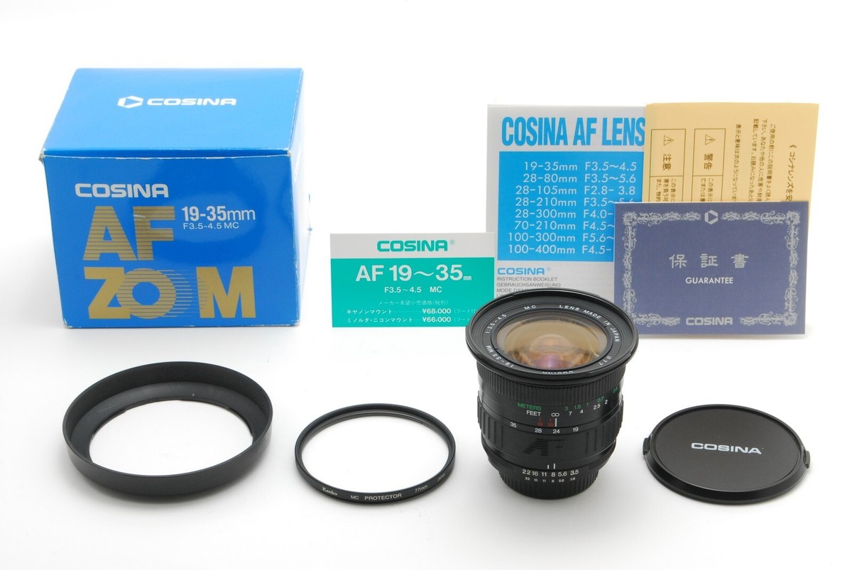 その他 COSINA 19-35F3.5-4.5MF/AI-S MINT In Box] Cosina 19-35mm f3.5-4.5 MC AF Zoom Lens For