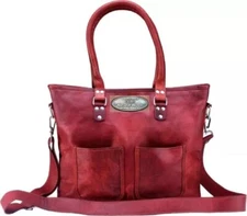 16" New Rich Leather Hobo Briefcase Messenger Bag Shopping Tote Carryon Handbag