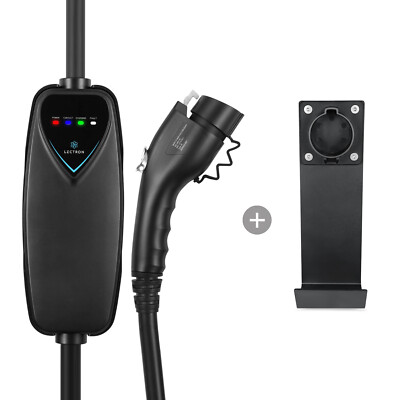 J1772 NEMA 14-50 Plug 40 Amp EV Charger + J-Hook Nozzle Holster Dock Bundle