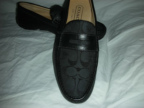 Coach Mahogany Signature LOAFERS in black USA 9M UK 7.5 - Picture 2 of 8