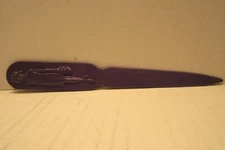 Fuller Brush Letter Opener Purple with Briefcase Man Woman 1950s 1960's USA Made