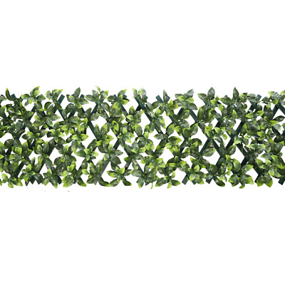 Expandable Artificial Faux Jasmine Leaf Privacy Fence Screen Yard Plant Decor