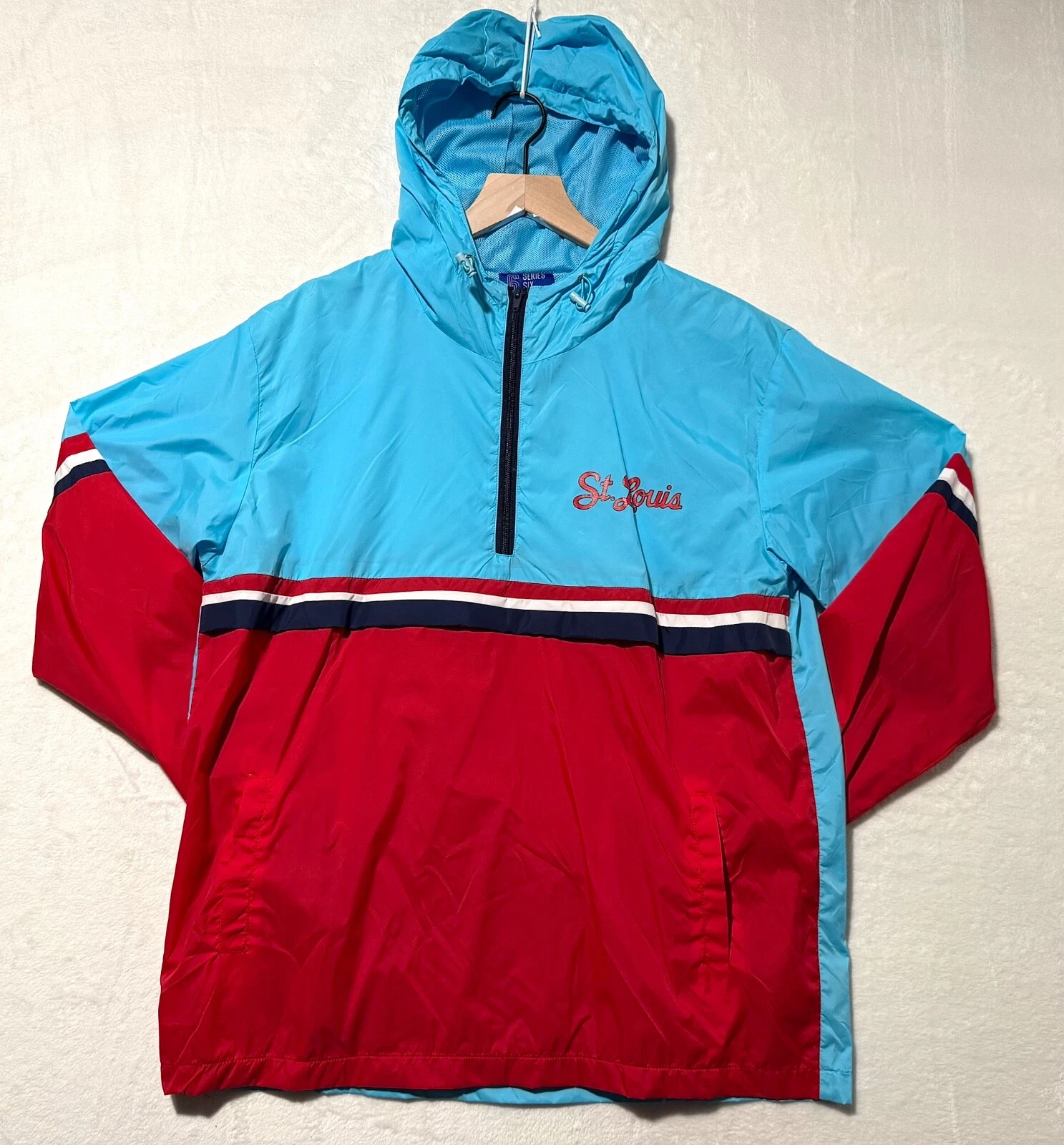Stylish Retro Windbreaker Jacket St. Louis Unisex Size Small