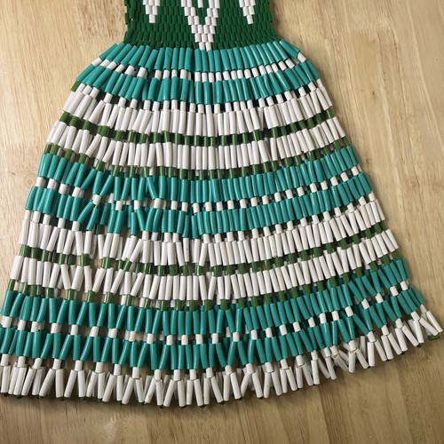 1950s-60s Original Vinyl Beaded String Handbag. Vintage. - Picture 10 of 19