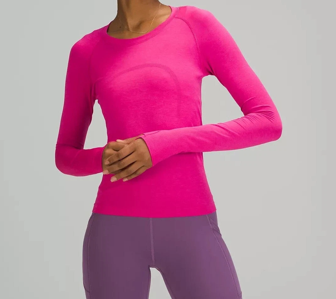 LULULEMON SWIFTLY TECH LONG SLEEVE SHIRT 2.0 RACE~SONIC PINK ~0 2