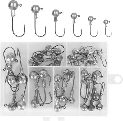 38 X Round Jighead Jighaken Jigköpfe Haken Bleikopf Set 2g 3g 4g 6g 8g 10g