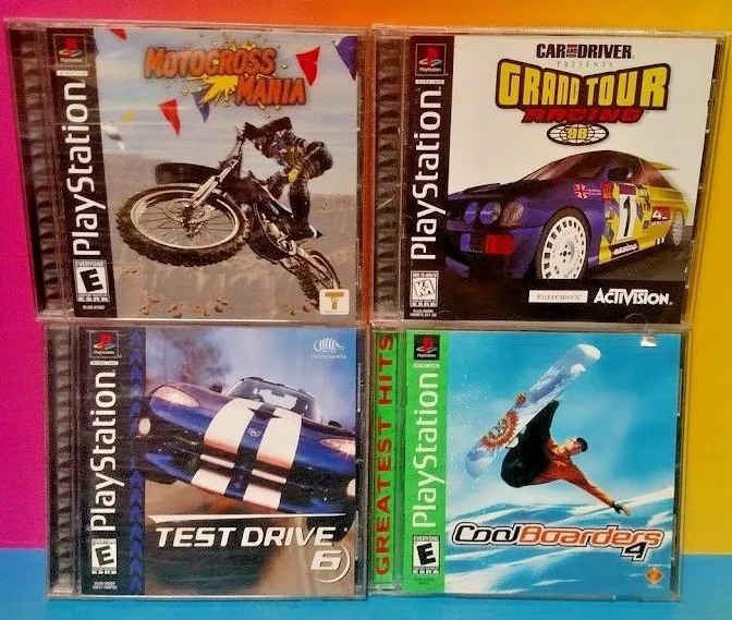 Cool Boarders 4 Motocross Test Drive 6 Tour Racing Playstation 1 2 PS1 PS2  Games