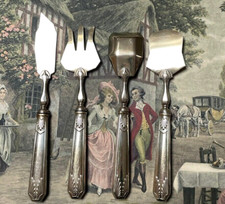 Service à mignardises petits-fours desserts 4 pièces ART DÉCO