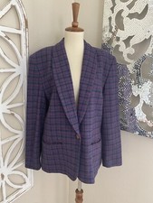 VTG PENDLETON size 14 PURPLE BLUE 100 VIRGIN WOOL LONG SLEEVE BLAZER