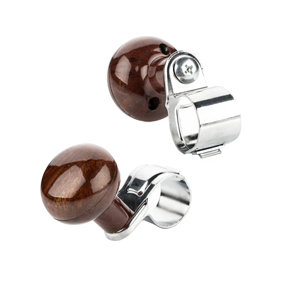 2X Ayuda De Dirección Manija De Volante 360° Look De Madera Para DAIHATSU - Imagen 2 de 4