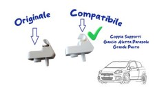Coppia Supporti Gancio Aletta Parasole per Fiat Grande Punto 2006  e Fiat Punto