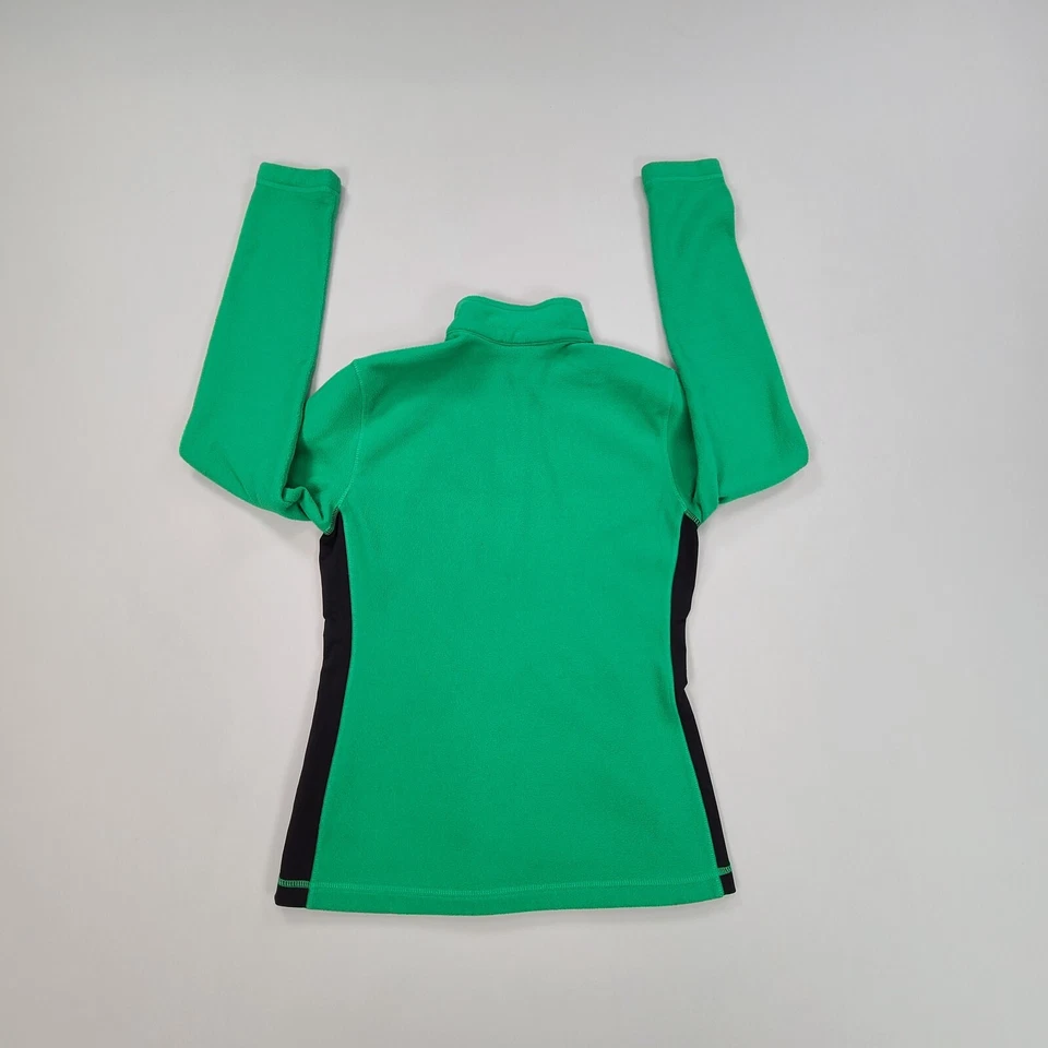 Suéter Reebok Mujer Extra Pequeño Verde Cremallera Completa Cómodo Informal Cuello Damas Foto 2 de 4