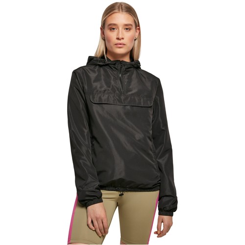 Urban Classics Ladies Recycled Basic Pull Over Jacket Half Zip Chest Pocket - Picture 2 of 25