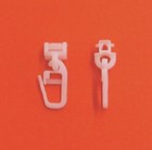 10 - 100 Klick Gleiter 6mm Gardinengleiter für Alu-Schiene mit Gardinenhaken