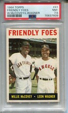 1964 Topps #41 Willie McCovey/Leon Wagner PSA 7.5 NM+ Friendly Foes