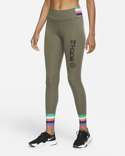 Nike l'icona di uno scontro 7/8 Leggings Run Colore Blocco-Taglia S £ 54.99  | eBay