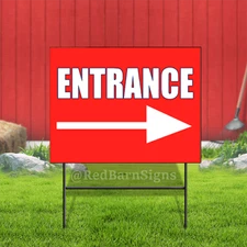 Entrance Indoor Outdoor Coroplast Yard Sign