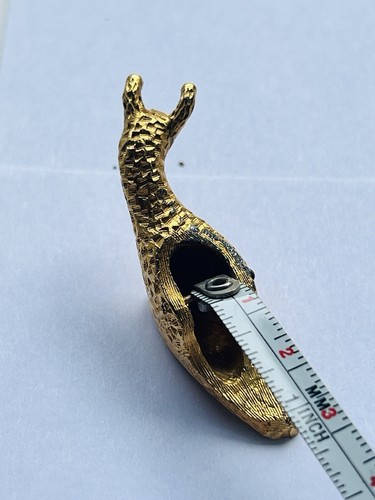 Nastro di misurazione retrattile figura lumaca Firenze vintage tono oro - Foto 14 di 22