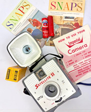 Vintage Imperial Satellite 127 Flash Camera Color or B W, Original Box Manual