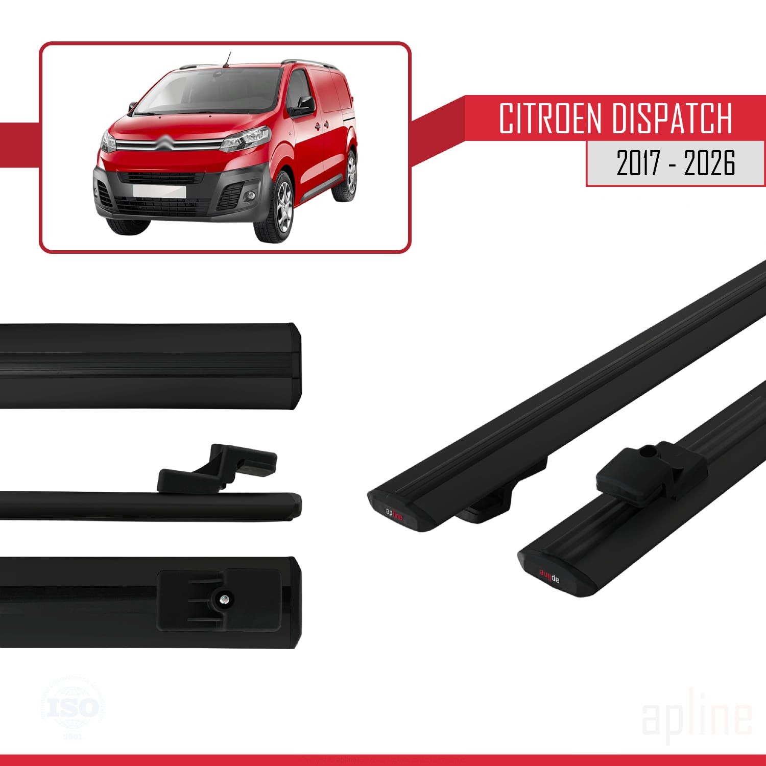 Barres de toit utilitaire Citroen Dispatch solution de transport pour matériel long