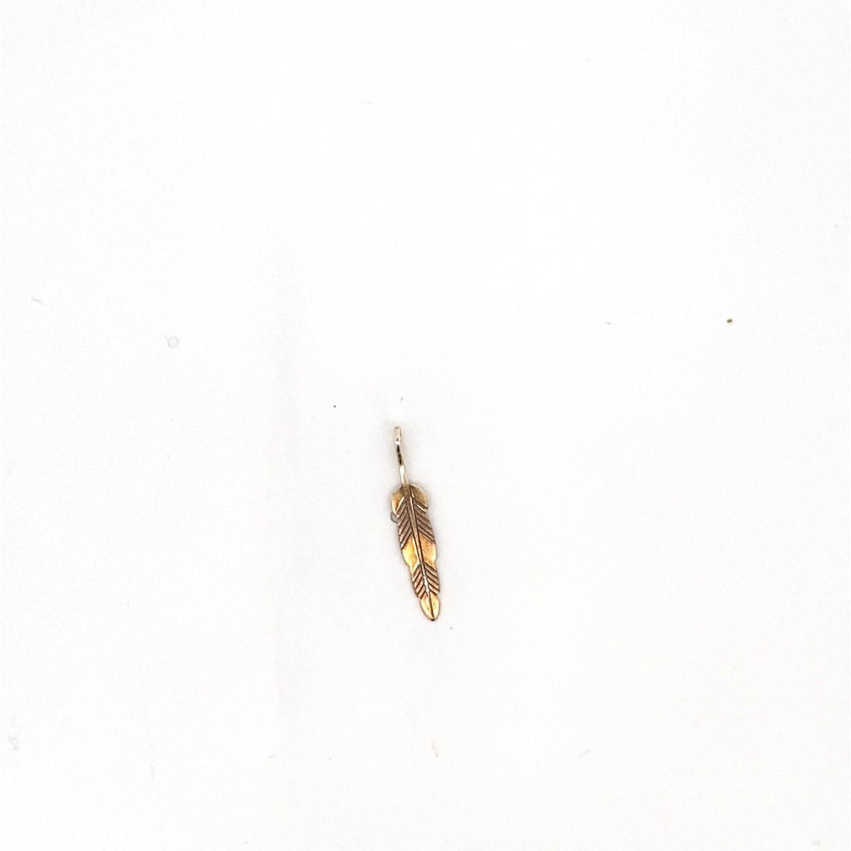 Sterling Silver Tiny Feather Charm (C31026398) - image 1