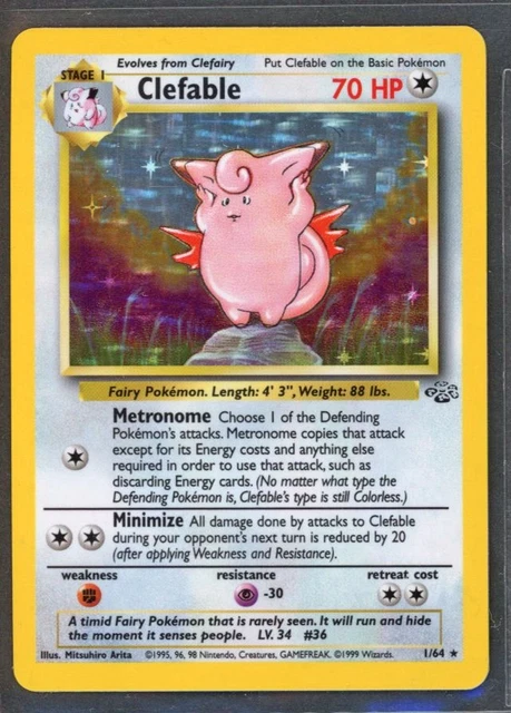 Pokemon Cards - Clefable 1/64 - Jungle Set Holo - eBay Live Fri 11th Jul 8:30pm