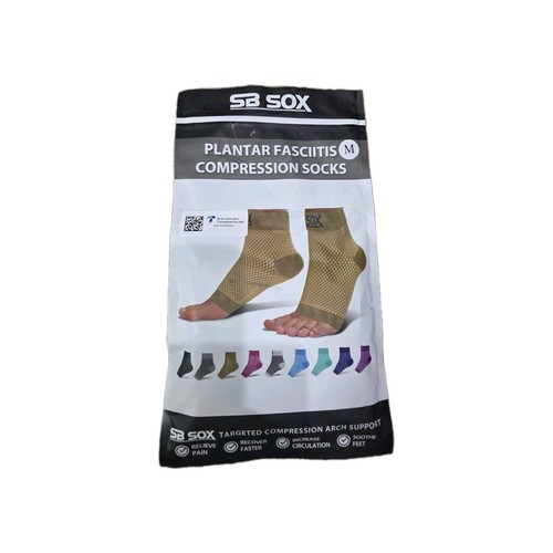 Calze SB Sox manica a compressione sollievo fascite plantare ~ speroni tacco nudo taglia Med - Foto 8 di 10