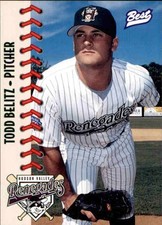 1997 Hudson Valley Renegades Best 9 Todd Belitz Des Moines Iowa IA Baseball Card
