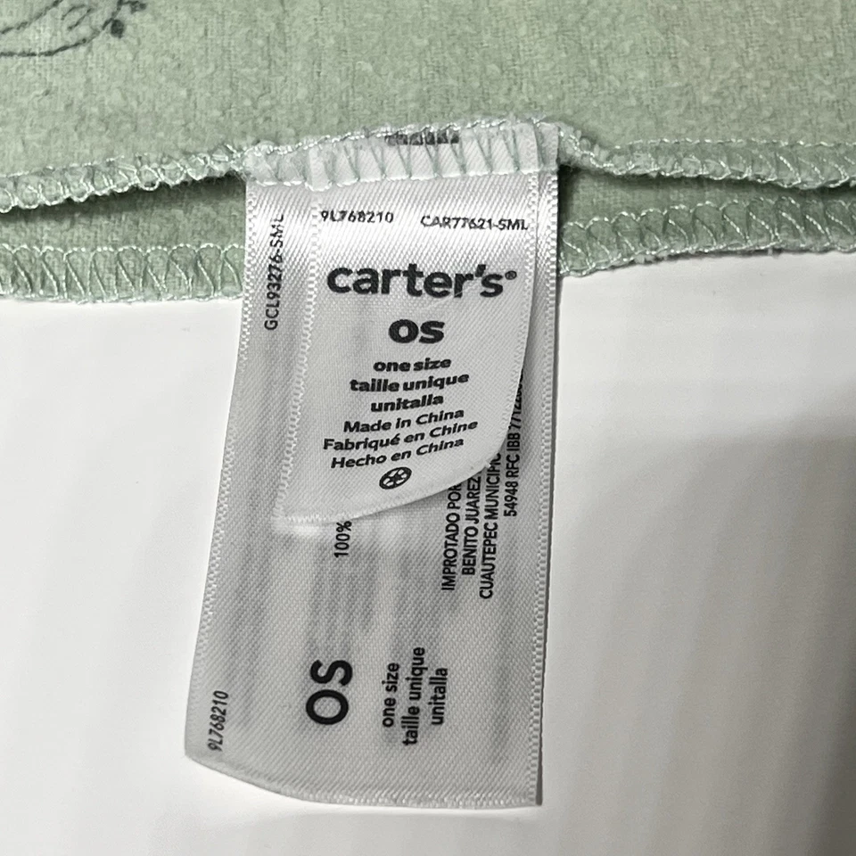 Manta de franela ligera Carters ovejas patos nabos granja verde 38x29 pulgadas Foto 2 de 4