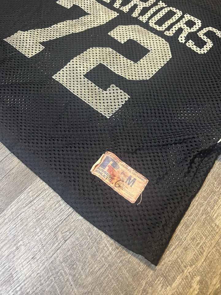 复古 90 年代 Russell 运动短网眼橄榄球球衣 M 码 — 第 3/4 张图片