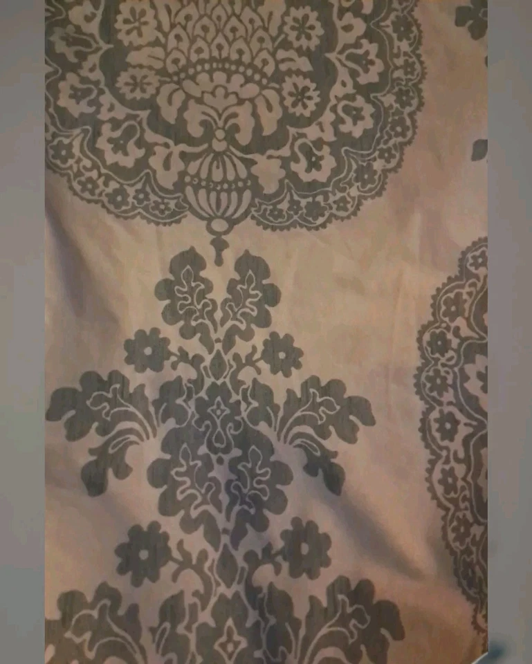 Funda nórdica Pottery Barn gris azulado y beige KING desplazamiento floral sin fundas Foto 3 de 4