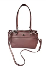 Coach Brooke Carryall Leather Crossbody Bag Pink F25397