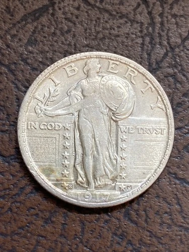 1917-S Type 2 Standing Liberty Quarter Uncirculated Coin