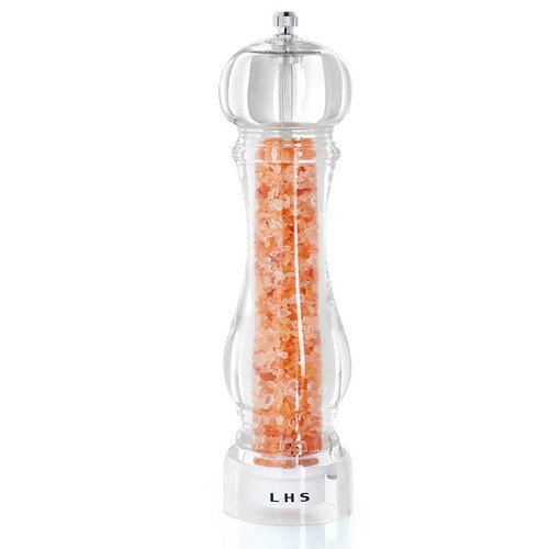 Pepper Mill Grinder Salt Grinder, Arcylic Peppercorn Grinders with Adjustable...