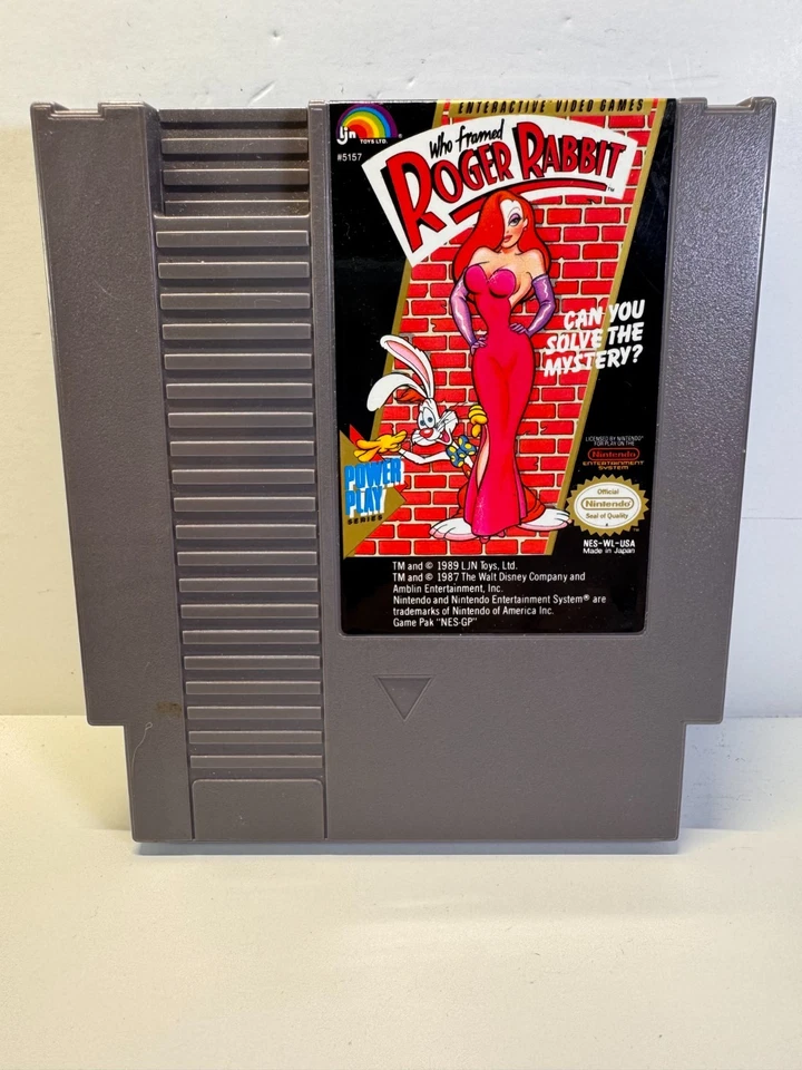 Who Framed Roger Rabbit (Nintendo NES, 1989) Authentic. NEAR MINT 9/10!! Tested - Image 2 of 4